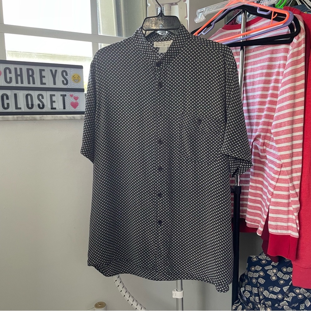Two 100% silk shirts from China size Large for men